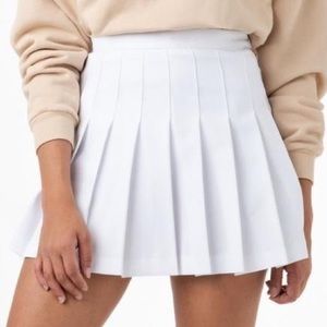 White tennis skirt